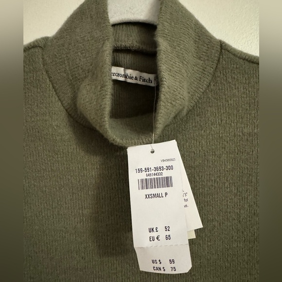 Abercrombie Green Sweater Dress XXS NWT - Picture 2 of 3